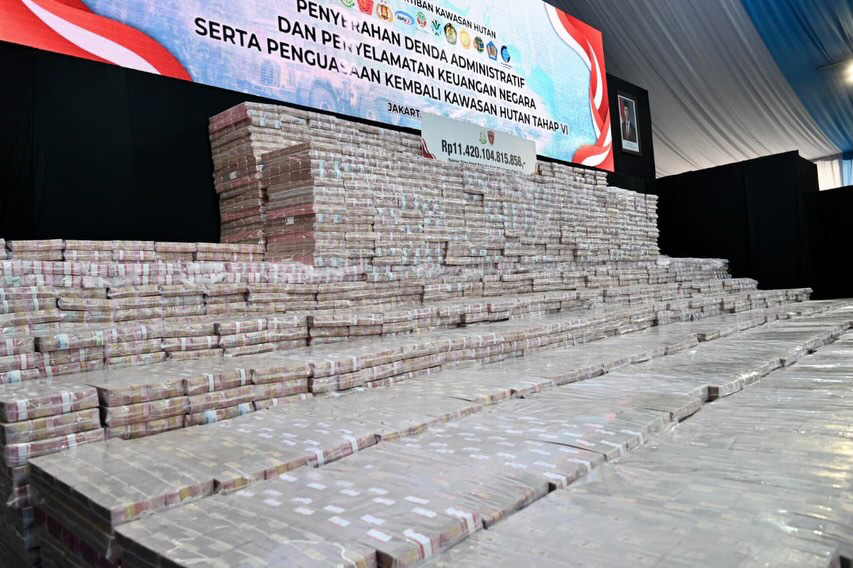 Selain itu, turut diserahkan perkebunan kelapa sawit hasil penguasaan kembali Satgas PKH kepada Kementerian Keuangan yang akan dikelola oleh Danantara melalui PT Agrinas Palma Nusantara seluas 30.543,4 hektare.