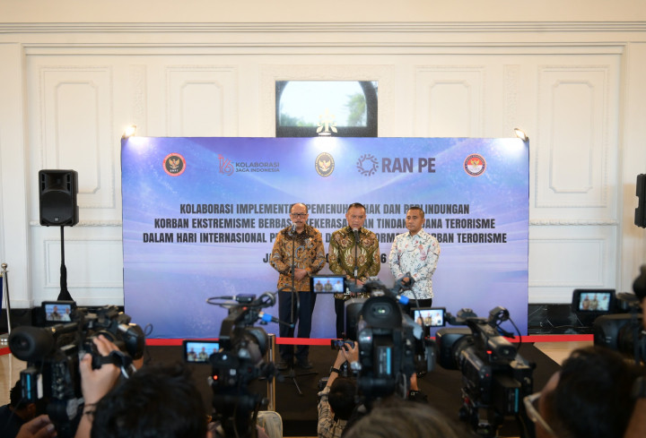 Perlindungan dan pemenuhan hak korban terorisme terus diperkuat melalui kerja sama Badan Nasional Penanggulangan Terorisme (BNPT) dan Lembaga Perlindungan Saksi dan Korban (LPSK).