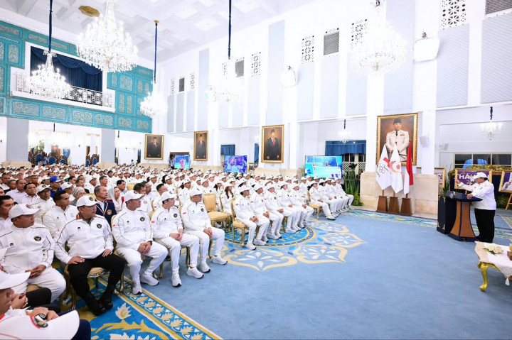 Hal tersebut disampaikan Kepala Negara saat secara resmi melepas Kontingen Indonesia yang akan berlaga pada Asian Games XX Aichi-Nagoya 2026 di Istana Negara, Jakarta, pada Rabu, 9 September 2026.