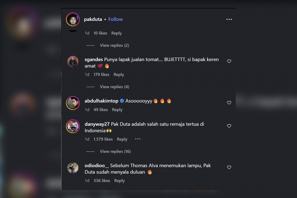 Sejumlah warganet turut memberikan respons di kolom komentar. 