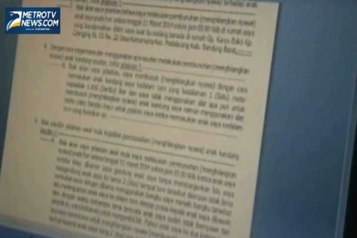 Tersangka Pelaku Pembunuh Anak Kandung Tidak Menyesal