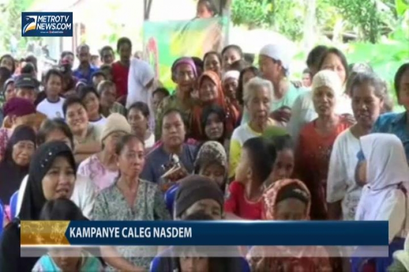 Kampanye Caleg NasDem Kunjungi Pasar dan Pengrajin Genteng  