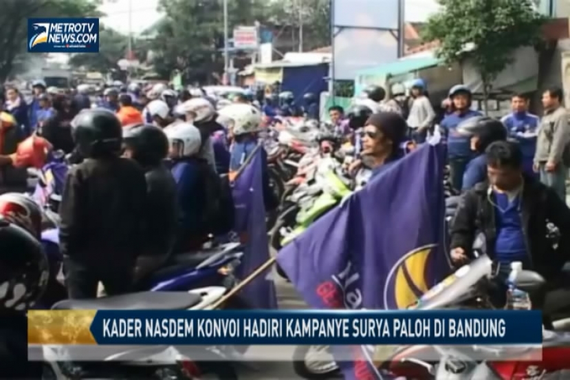 Kader Nasdem Konvoi Sepeda Motor Hadiri Kampanye Surya Paloh