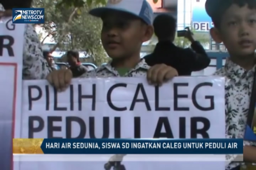 Siswa SD Ingatkan Caleg untuk Peduli Air