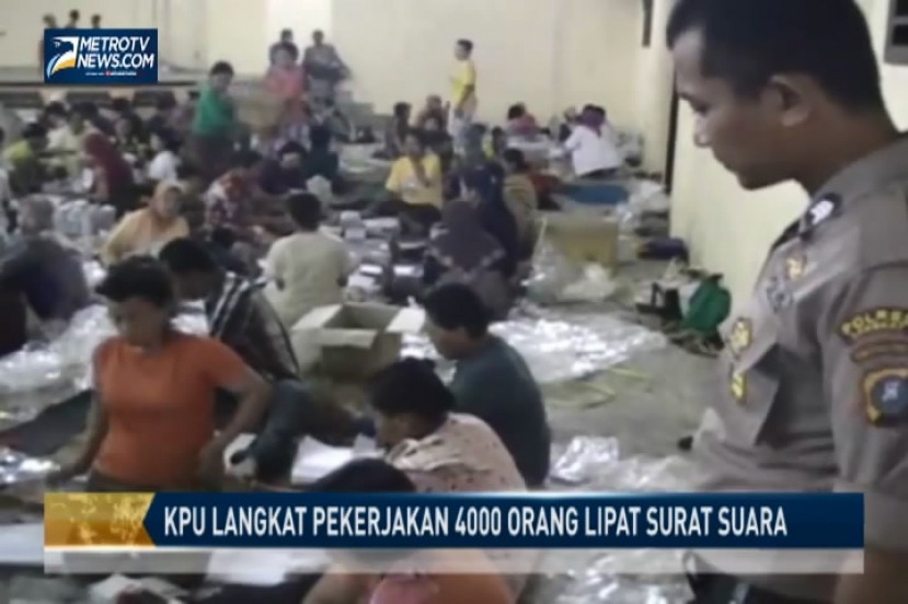 4000 Warga Langkat Dikerahkan Lipat Surat Suara