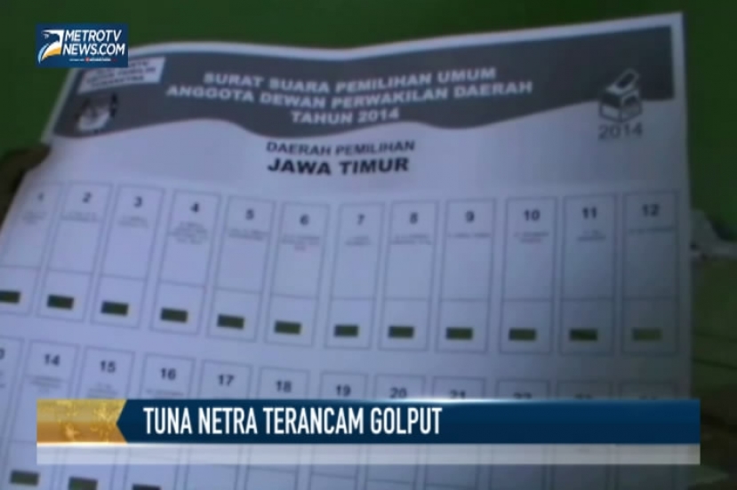 Tidak Ada Template Surat Suara, Tuna Netra Terancam Golput