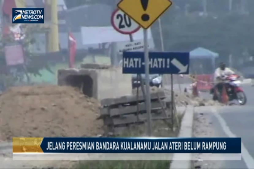 Jelang Peresmian Bandara Kualanamu Jalan Arteri Belum Rampung