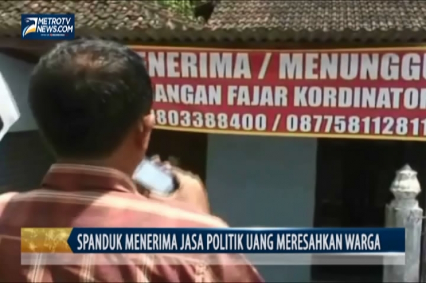 Spanduk Menerima Jasa Politik Uang Meresahkan Warga