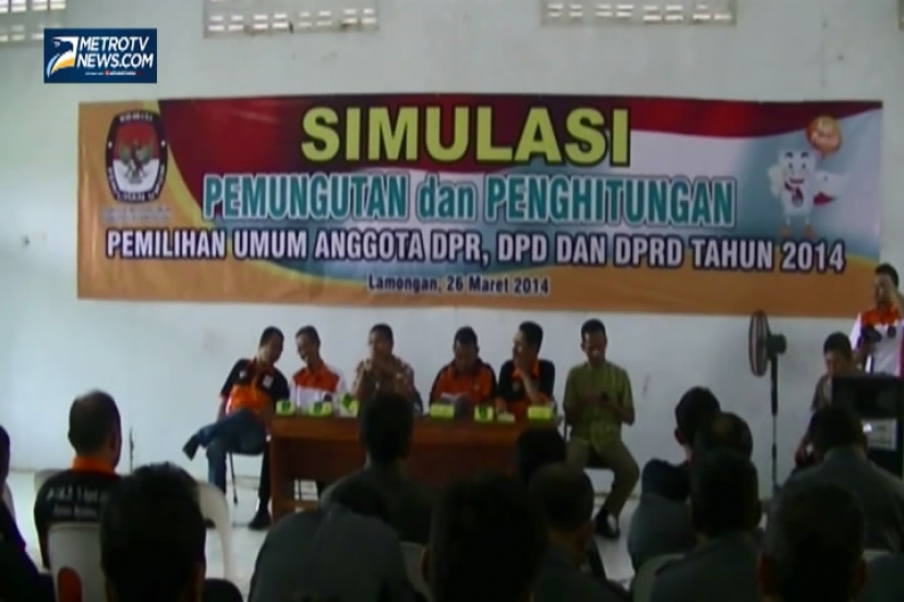KPU Lamongan Gelar Simulasi Pemungutan Suara 
