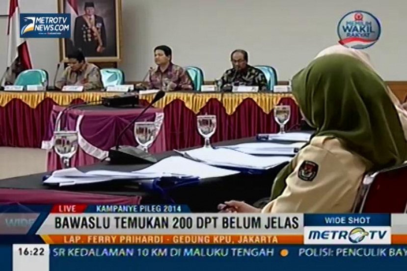 Bawaslu Temukan 200 DPT Belum Jelas