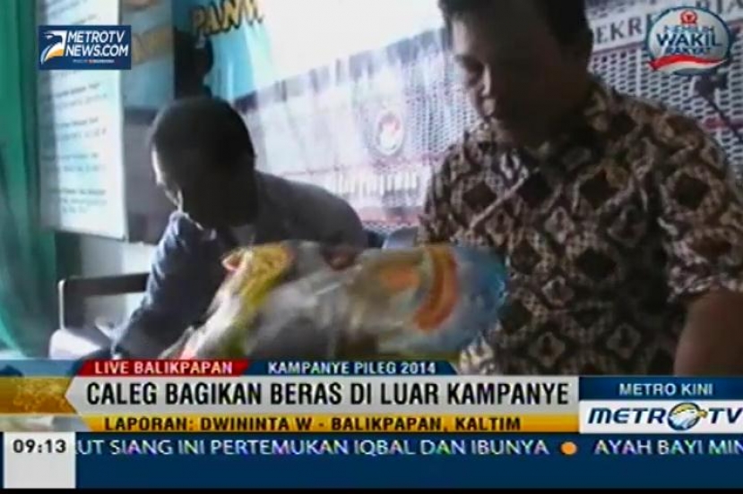 Caleg bagikan Sembako Diluar Kampanye
