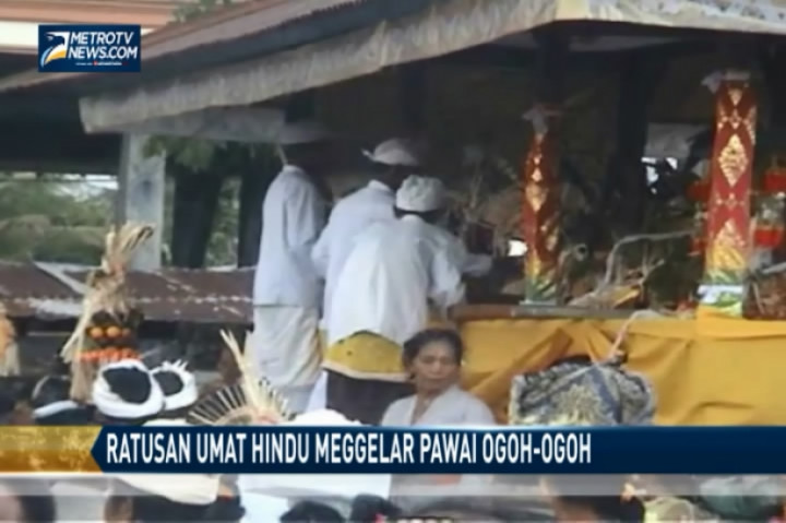 Tawur Agung Awali Pawai Ogoh-ogoh di Bolmong