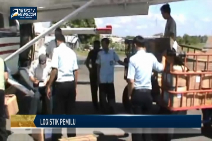 KPU Nunukan Distribusikan Logistik Pemilu ke Wilayah Perbatasan dengan Pesawat
