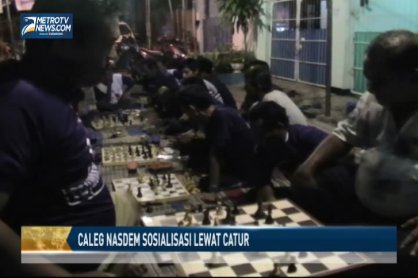 Caleg Nasdem Sosialisasi Lewat Catur