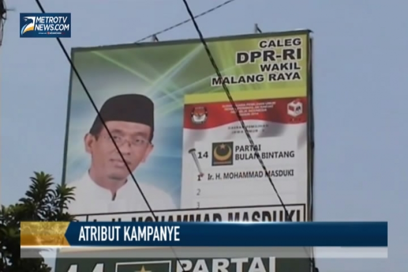 Masa Tenang Pemilu, Poster Caleg masih Bertebaran
