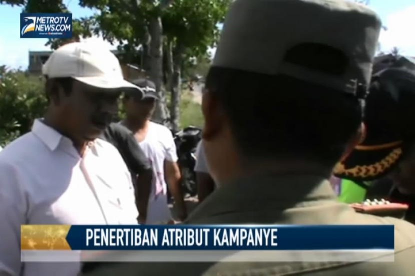Pengurus Parpol Protes Penertiban Atribut Kampanye
