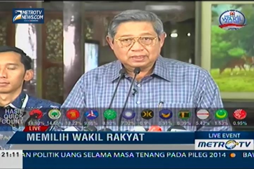 SBY: Partai Demokrat Terima Hasil Quick Cuont Sementara