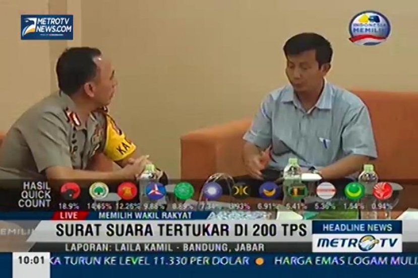 Surat Suara Disejumlah TPS di Bandung Tertukar