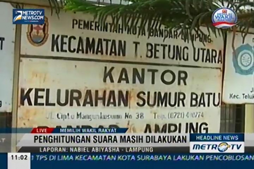 Penghitungan Kotak Suara di Kel. Subur Batu-Lampung Hari ini Batal Dilaksanakan