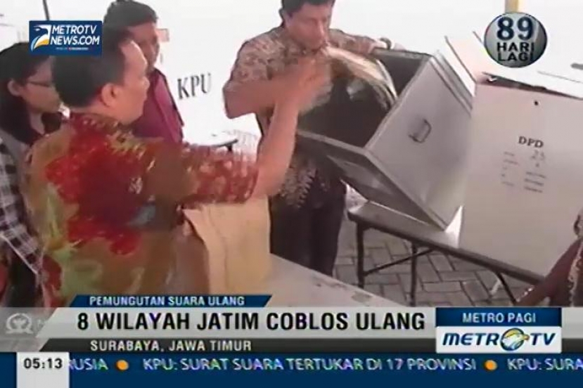 8 Wilayah di Jawa Timur Lakukan Pemungutan Suara Ulang