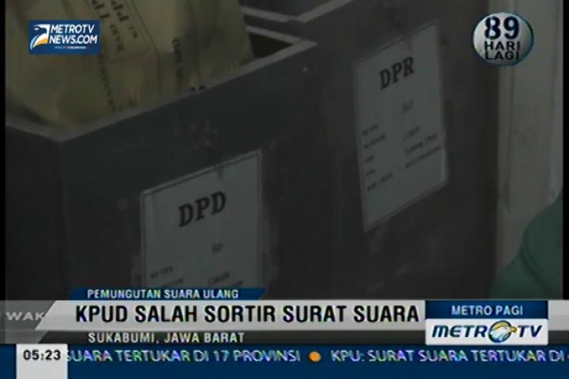 KPU Sukabumi Gelar Pemungutan Suara Ulang di 91 TPS