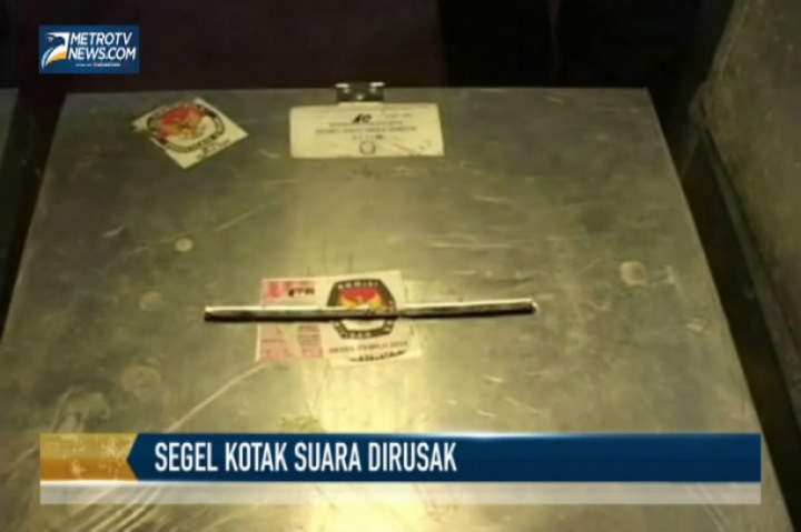 Puluhan Segel Kotak Surat Suara Dirusak 