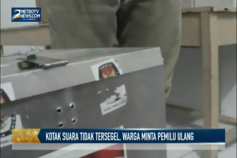 Kotak Suara Tidak Tersegel, Warga Minta Pemilu Ulang