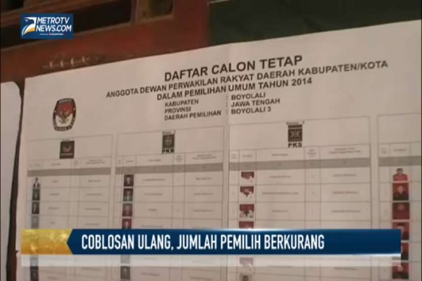 Coblosan Ulang, Jumlah Pemilih Berkurang