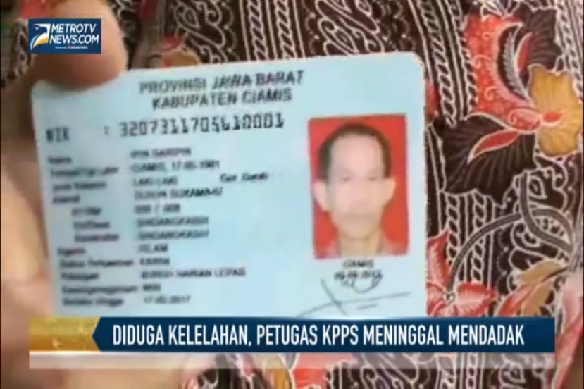 Diduga Kelelahan, Seorang Petugas KPPS Meninggal Mendadak 