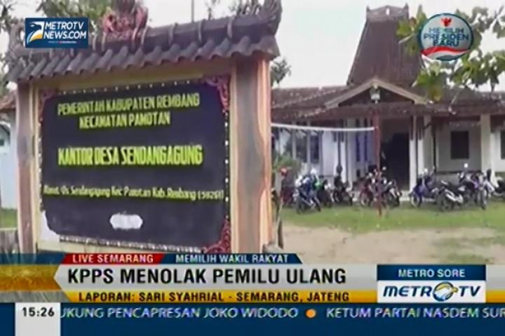 KPPS Rembang Tolak Pemilu Ulang