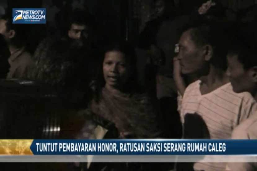 Tuntut Pembayaran Honor, Ratusan Saksi Serbu Rumah Caleg