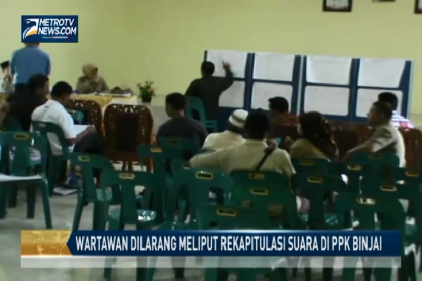 Wartawan Dilarang Meliput Rekapitulasi Suara di PPK Binjai