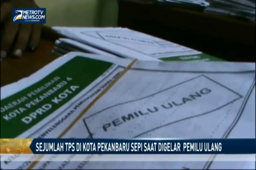Sejumlah TPS Sepi Saat Pemilu Ulang di Kota Pekanbaru