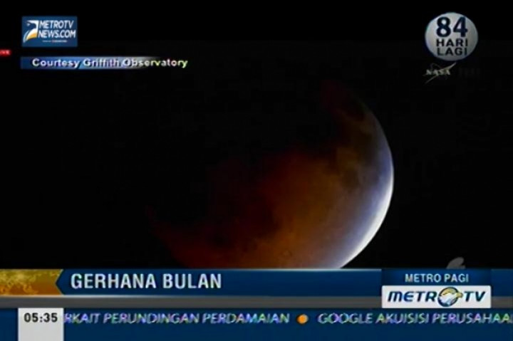 Gerhana Bulan Total Terlihat Jelas di Amerika dan Australia