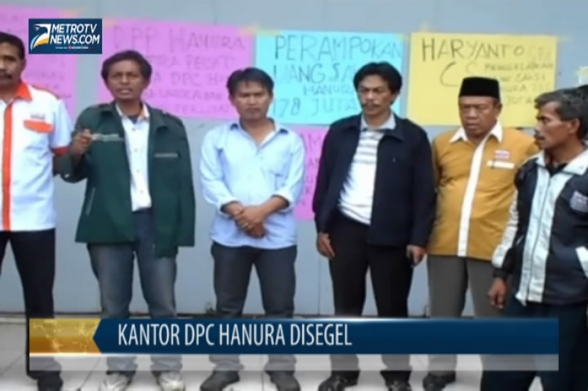 Kantor DPC Hanura Disegel Calegnya Sendiri