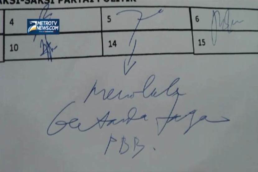 PBB WO dari Rapat Pleno Rekapitulasi Suara