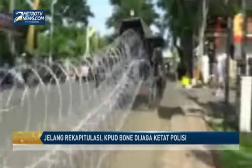 Jelang Rekapitulasi Suara, KPUD Bone Dipagari Kawat Berduri