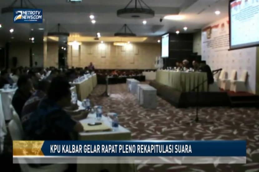 KPU Kalbar Gelar Rapat Pleno Rekapitulasi Suara