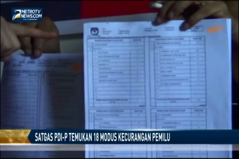 Satgas PDI-P Temukan 18 Modus Kecurangan Pemilu
