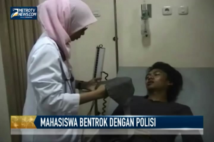 9 Mahasiswa Masuk RS akibat Bentrok dengan Polisi