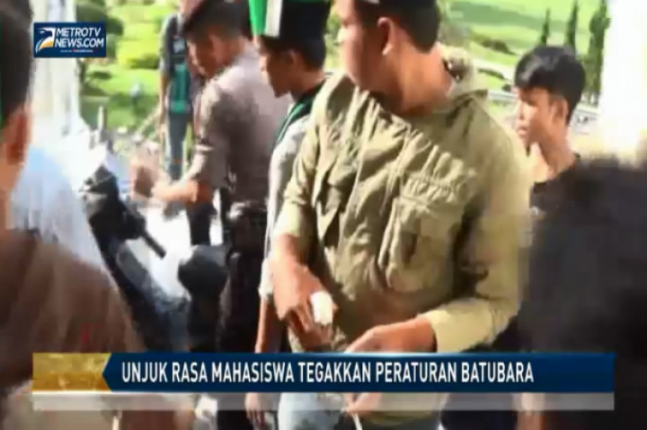 Unjuk Rasa Mahasiswa Tegakkan Peraturan Batu Bara