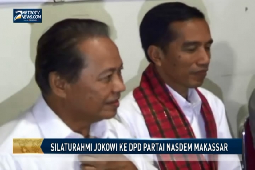 Silaturahmi Jokowi ke DPD Partai Nasdem Makassar