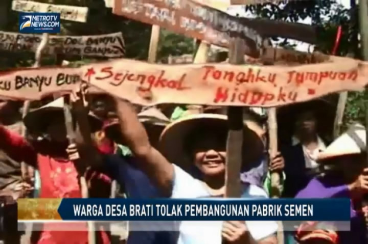 Warga Desa Brati Tolak Pembangunan Pabrik Semen 