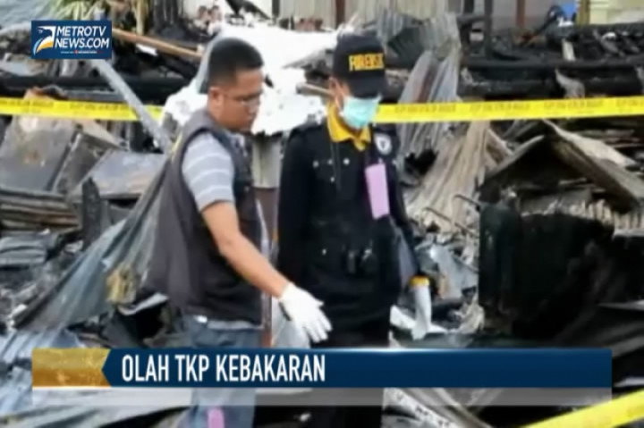 Tim Forensik Olah TKP Kebakaran Gedung Dinas SKPD