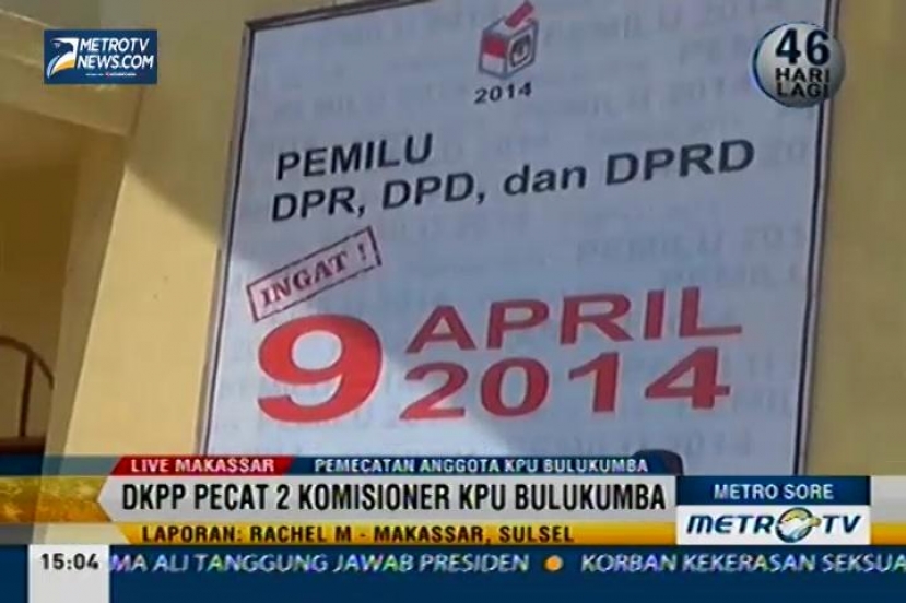 DKPP Pecat 2 Komisioner KPU Bulukumba