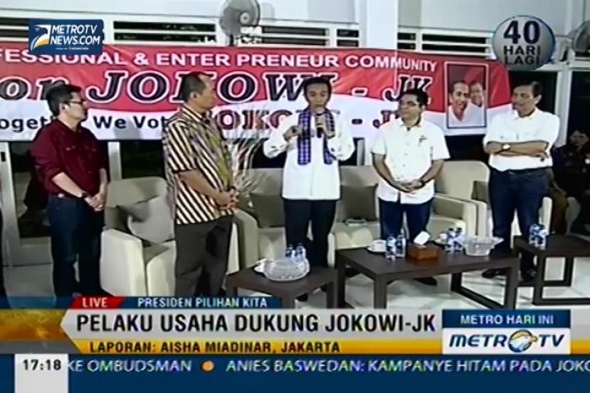 Pelaku Usaha Dukung Jokowi-JK 