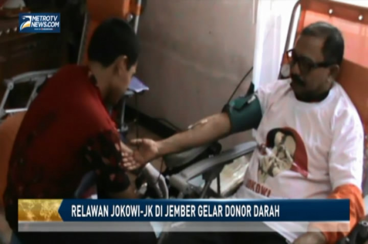 Relawan Jokowi-JK di Jember Gelar Donor Darah