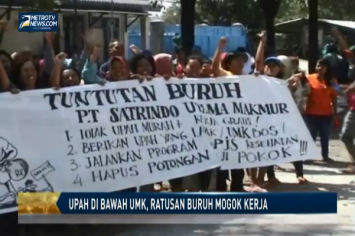 Upah di Bawah UMK, Ratusan Buruh Mogok Kerja