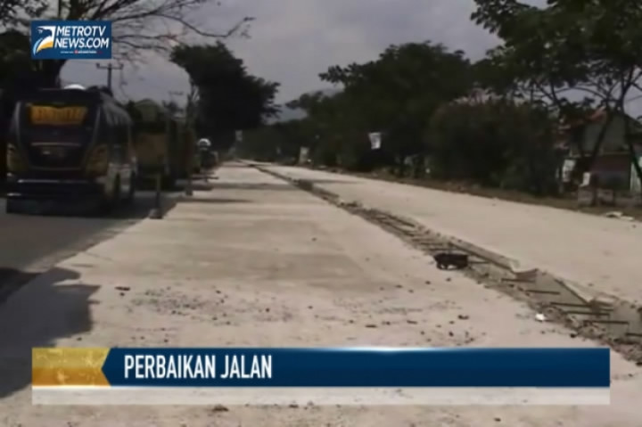 Perbaikan Ruas Jalan Bandung-Garut Jelang Mudik 2014