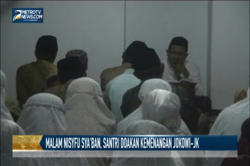 Malam Nisyfu Sya'ban, Santri Doakan Kemenangan Jokowi-JK